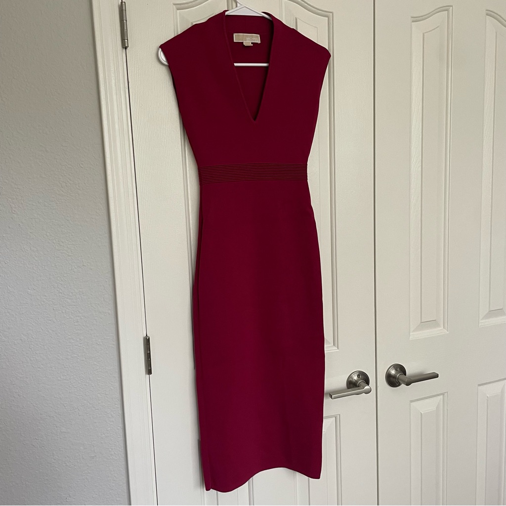 Michael Kors Bodycon Fitted Midi Dress